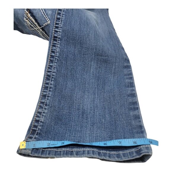 Ariat Jeans Women 31R R.E.A.L. Mid Rise Whipstitch Boot Ocean Western 10014022 - Picture 6 of 13